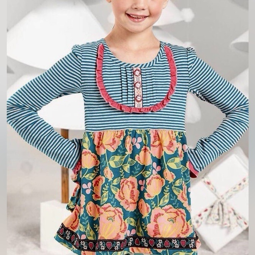 Matilda Jane Gallant Ruffle Back Tunic Once Upon A Time Size 4 GUC